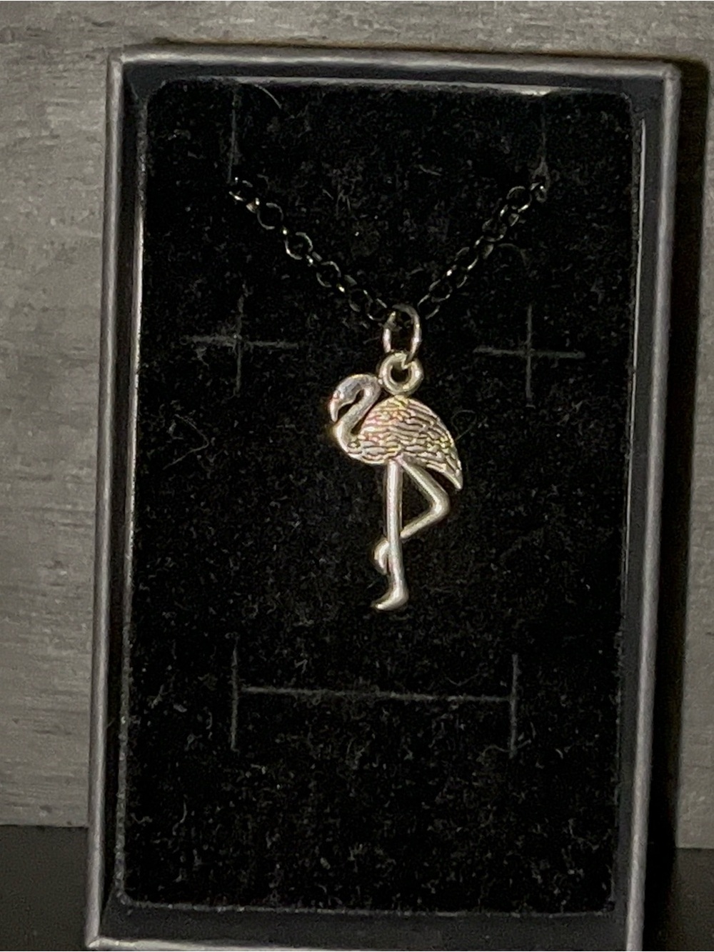 Delicate Silver Flamingo Pendant Necklace - Women's Jewelry - Picture 3 of 4